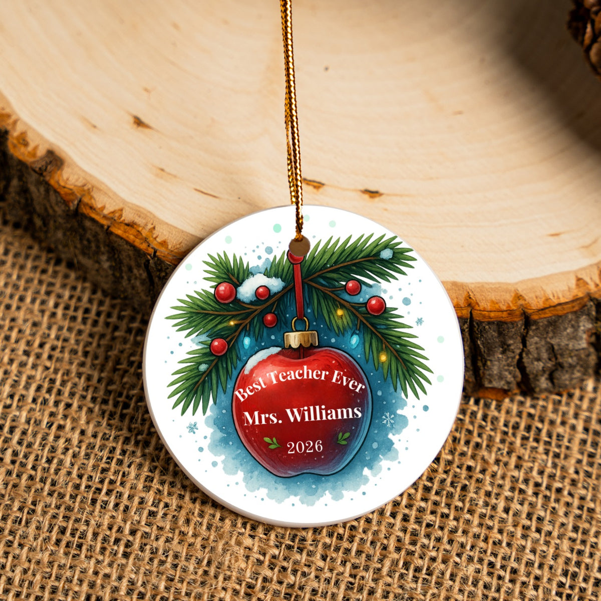 White Ceramic Ornament with Gift Box