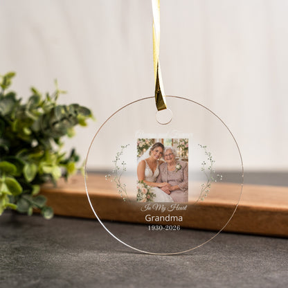 Personalized Memorial Clear Acrylic Ornament