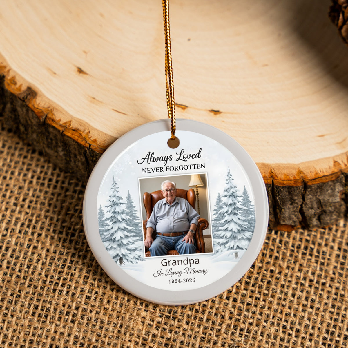 White Ceramic Ornament with Gift Box