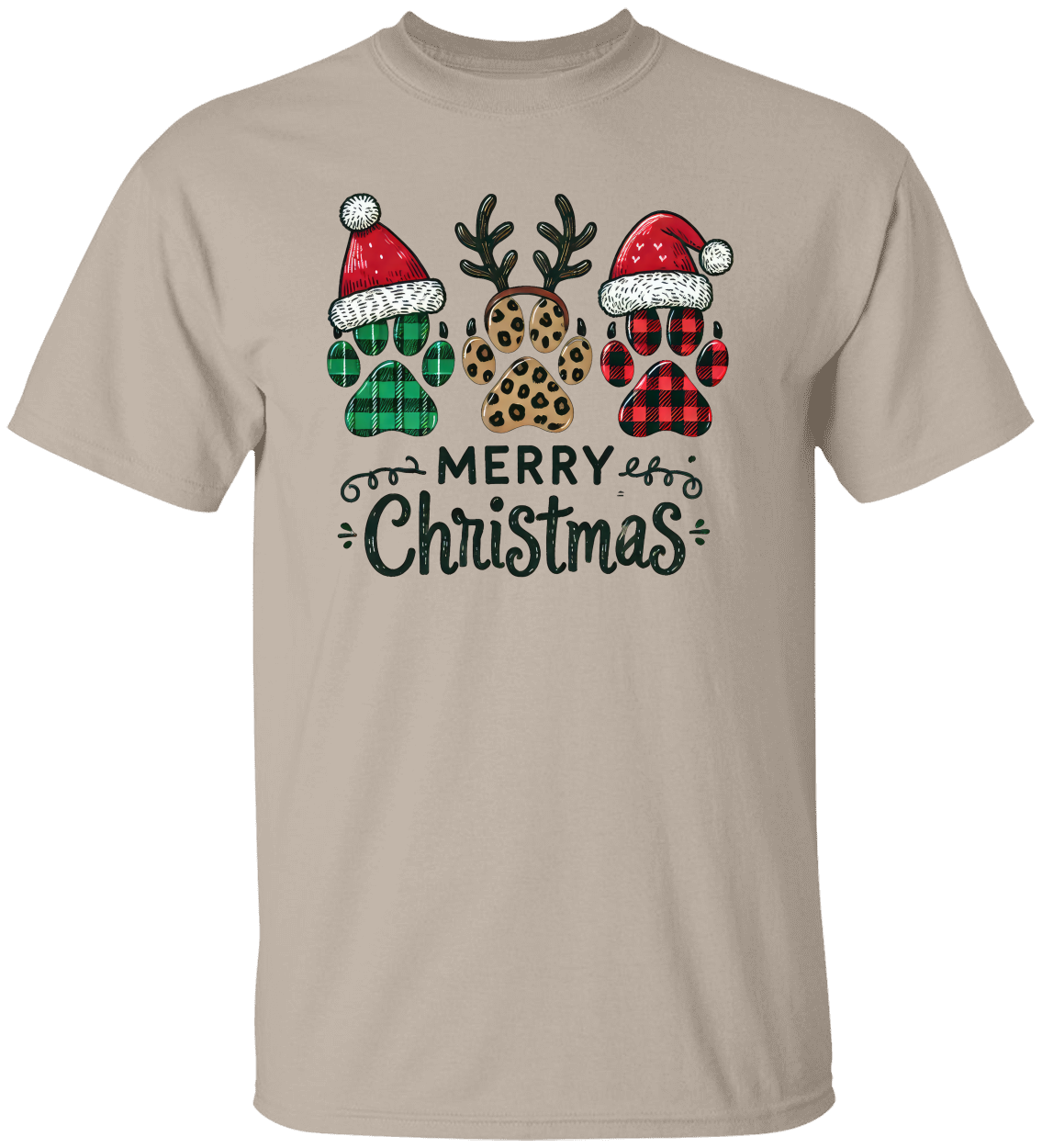 Merry Christmas Paws- Sweatshirt/T-Shirt Adult