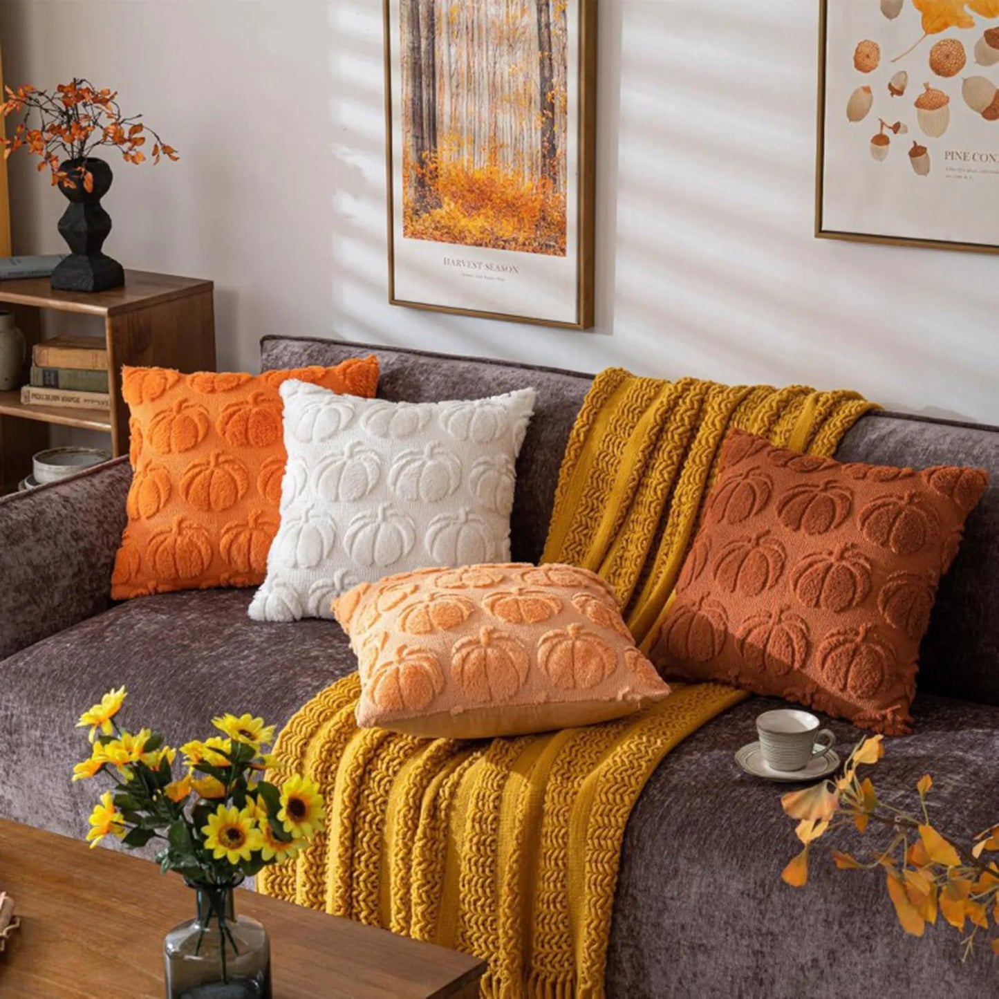 Pumpkin Fall Throw Pillow Covers