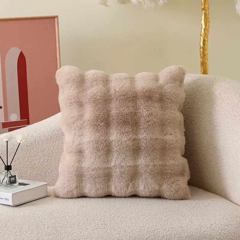 CloudSoft™ Faux Fur Pillow Case - Square